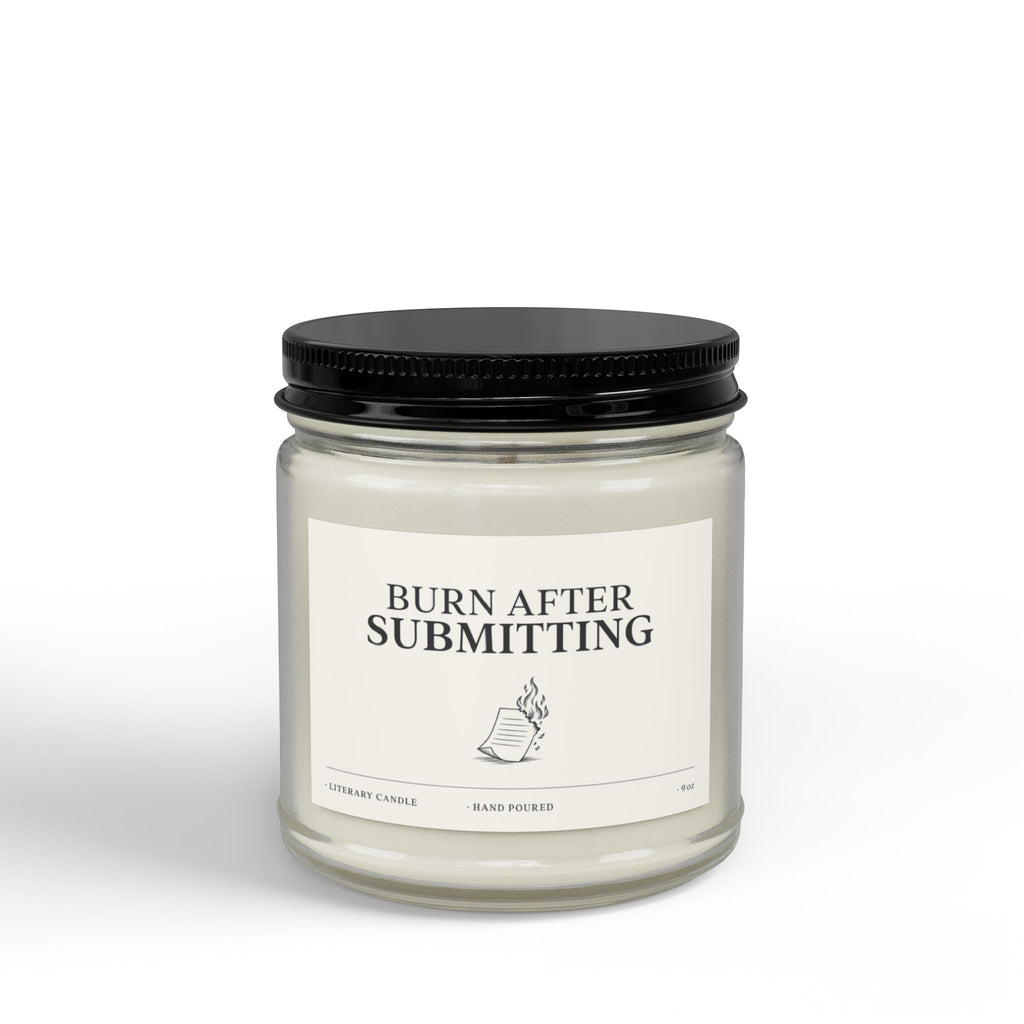 Scented Soy Candle — “Burn After Submitting” Amber Jar (4oz & 9oz)
