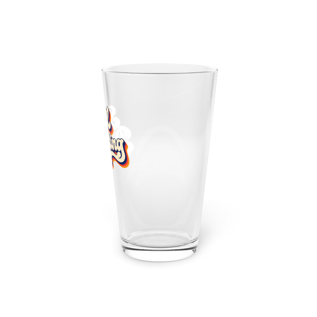 Still Drafting Pint Glass — 16oz Retro Script Beer Glass