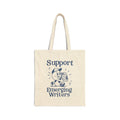 Support Emerging Writers Cotton Canvas Tote Bag — Blue