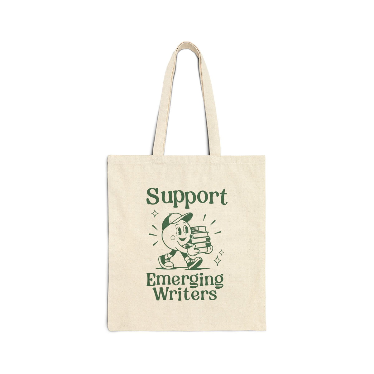 Support Emerging Writers Cotton Canvas Tote Bag — Green
