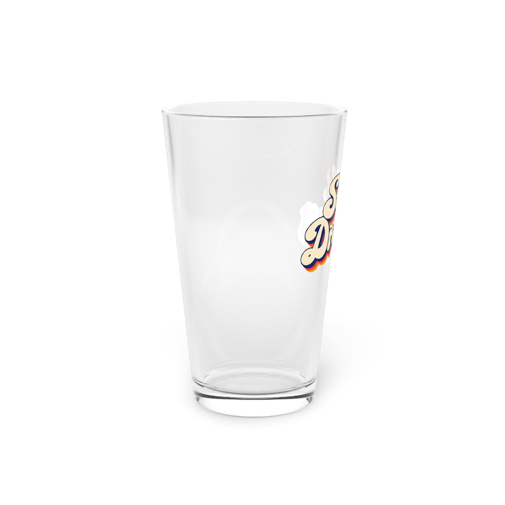 Still Drafting Pint Glass — 16oz Retro Script Beer Glass