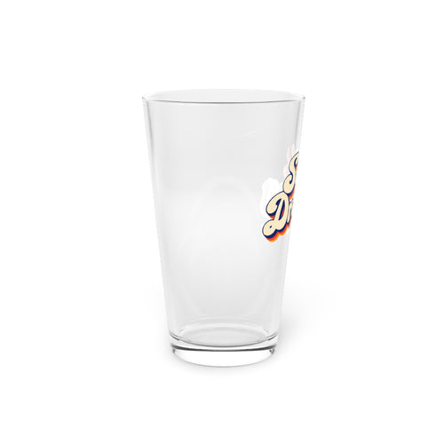 Still Drafting Pint Glass — 16oz Retro Script Beer Glass