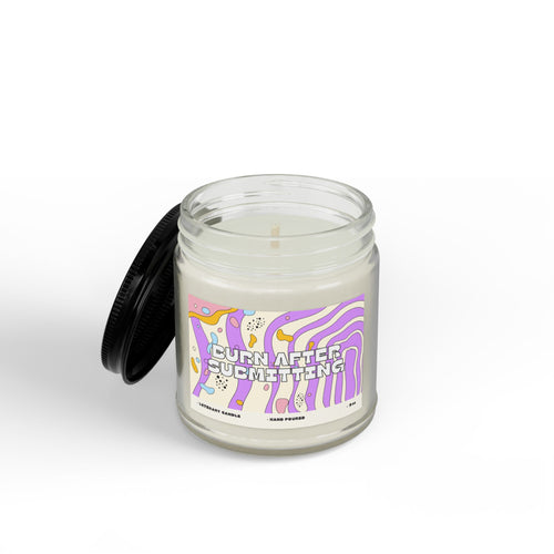 Scented Soy Candle — “Burn After Submitting” Aromatherapy Jar (4oz & 9oz)