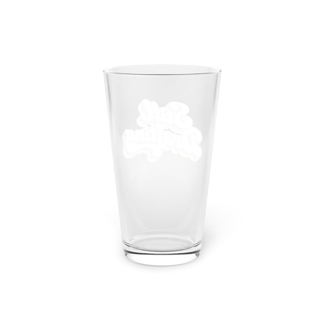 Still Drafting Pint Glass — 16oz Retro Script Beer Glass